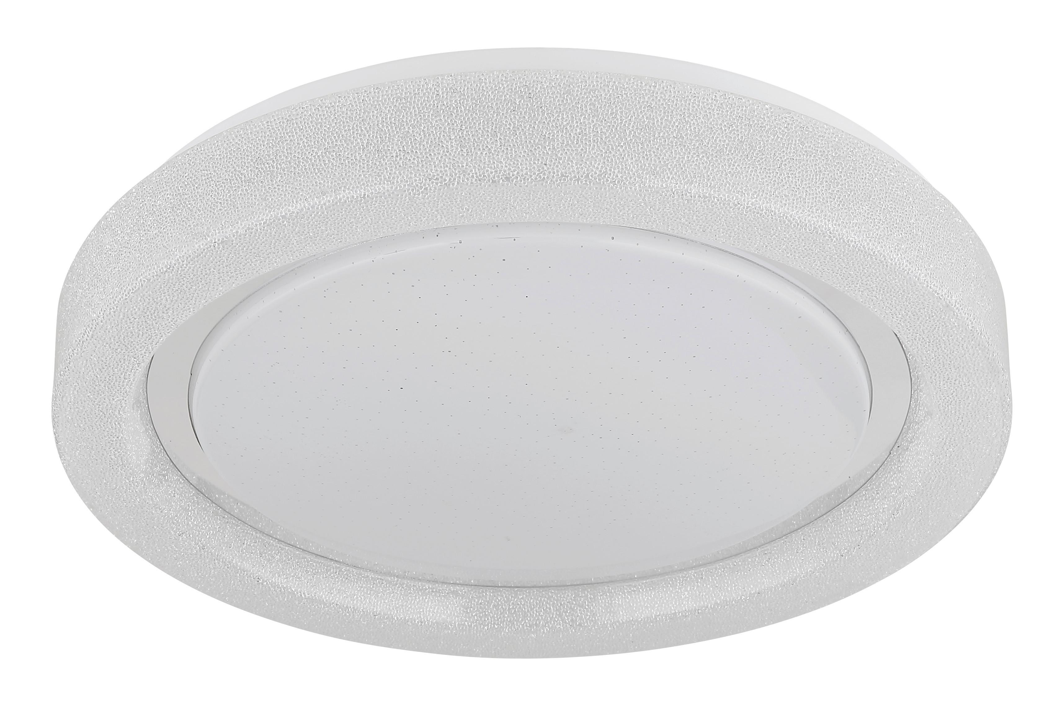 LED-DECKENLEUCHTE 48293-24R MARCIA - Klar/Chromfarben, Konventionell, Kunststoff/Metall (38/7cm) - Globo