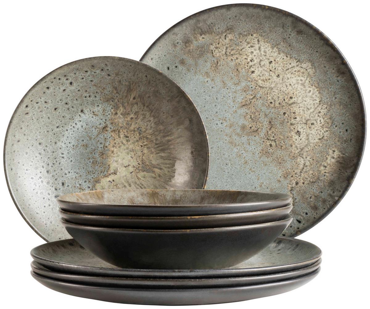 TAFELSERVICE CARELLIA - Grau, Trend, Keramik - Mäser