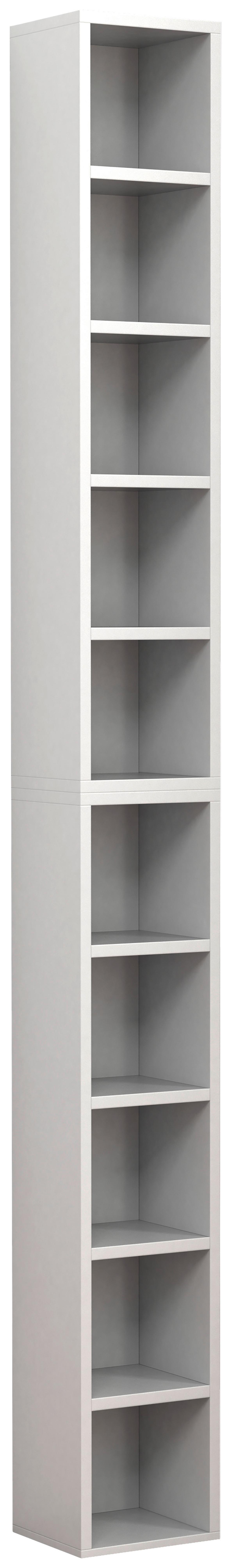 Regal Megosa S, Bela - bela, Design, leseni material (40/94/17cm) - MID.YOU