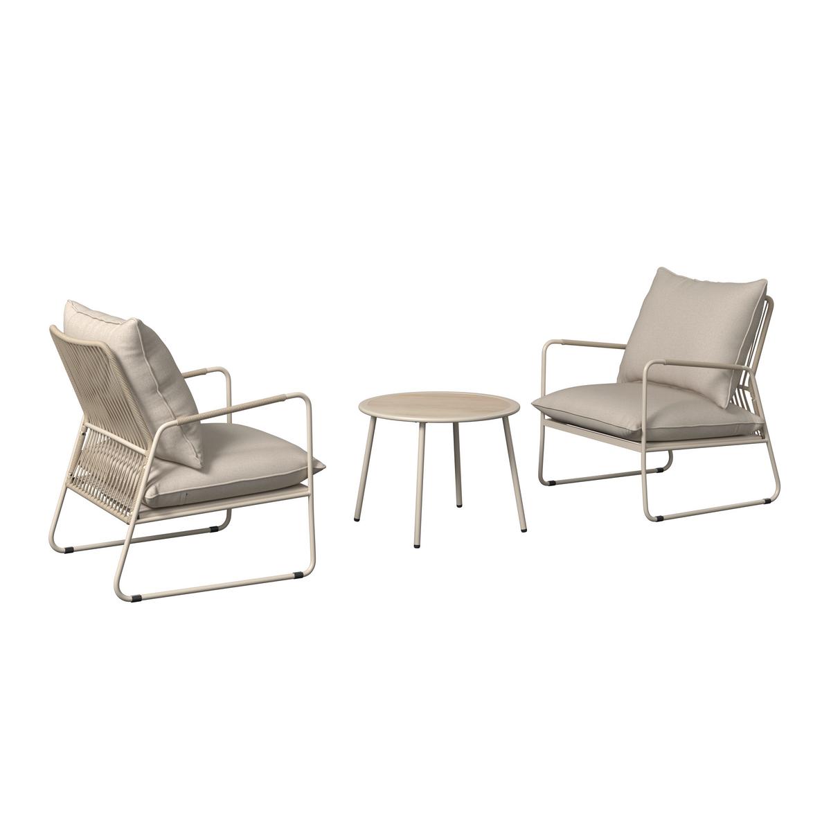 Balkonset Male Beige - Beige, MODERN, Kunststoff/Textil