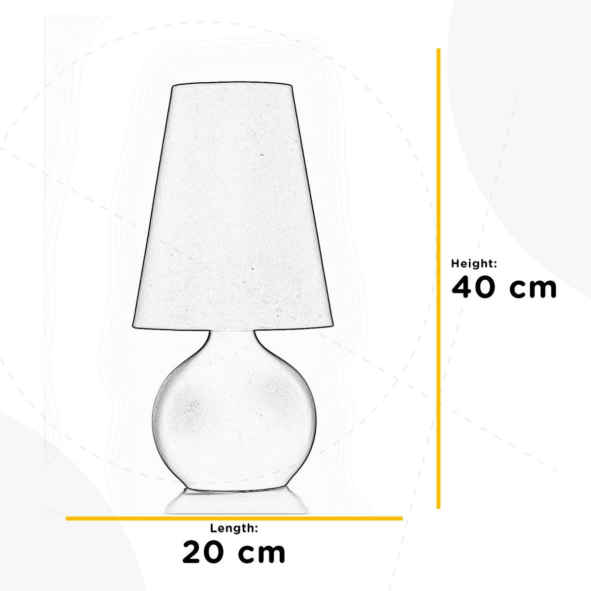 Asztali Lámpa 223/pn - fekete, Konventionell, textil/kerámia (20/40cm)