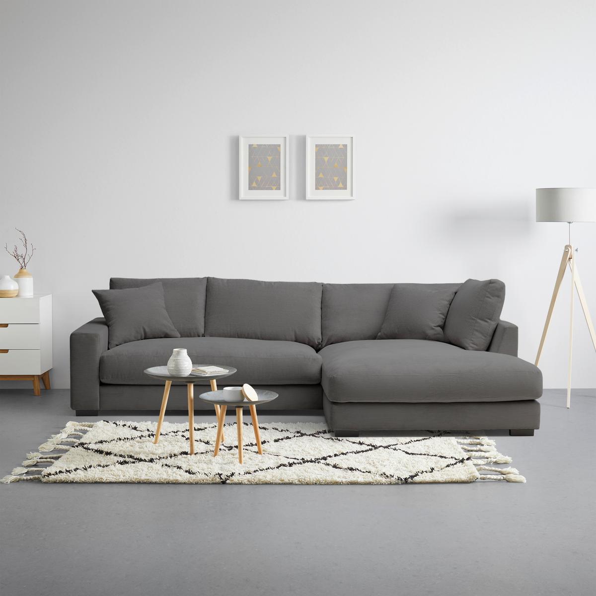 Colțar Pedro - antracit, Modern, textil (300/190cm) - Mömax