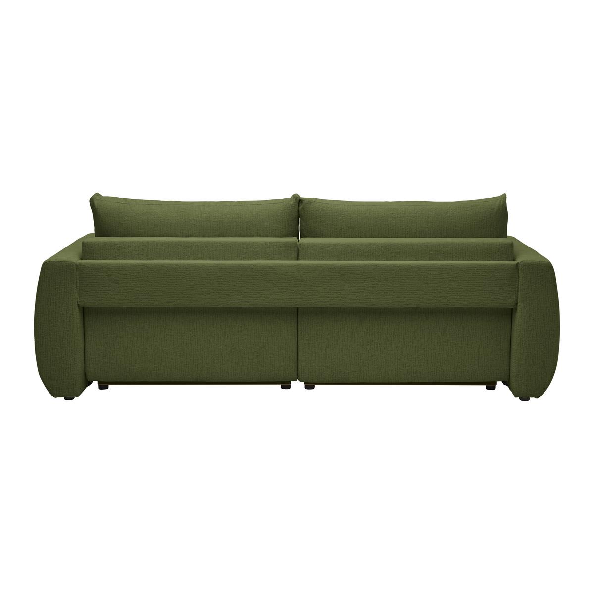 Schlafsofa Bologna Olivgrün - Schwarz/Olivgrün, Kunststoff/Textil (245/74-90/104cm) - Mömax