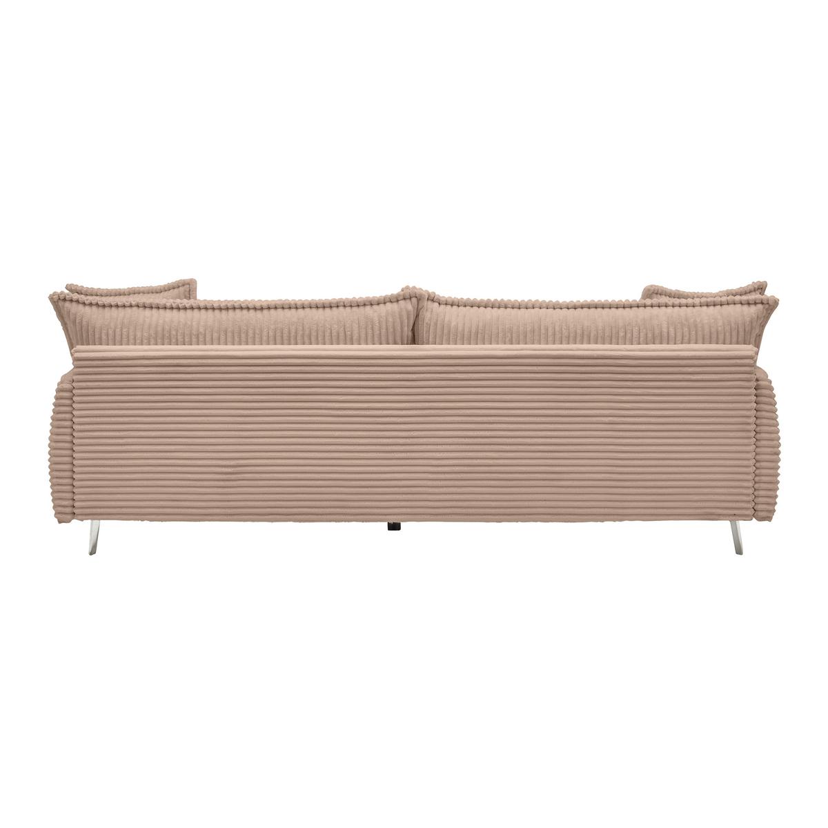 Bigsofa Kiss Braun - Chromfarben/Braun, MODERN, Holz/Metall (241/90/117cm) - Based