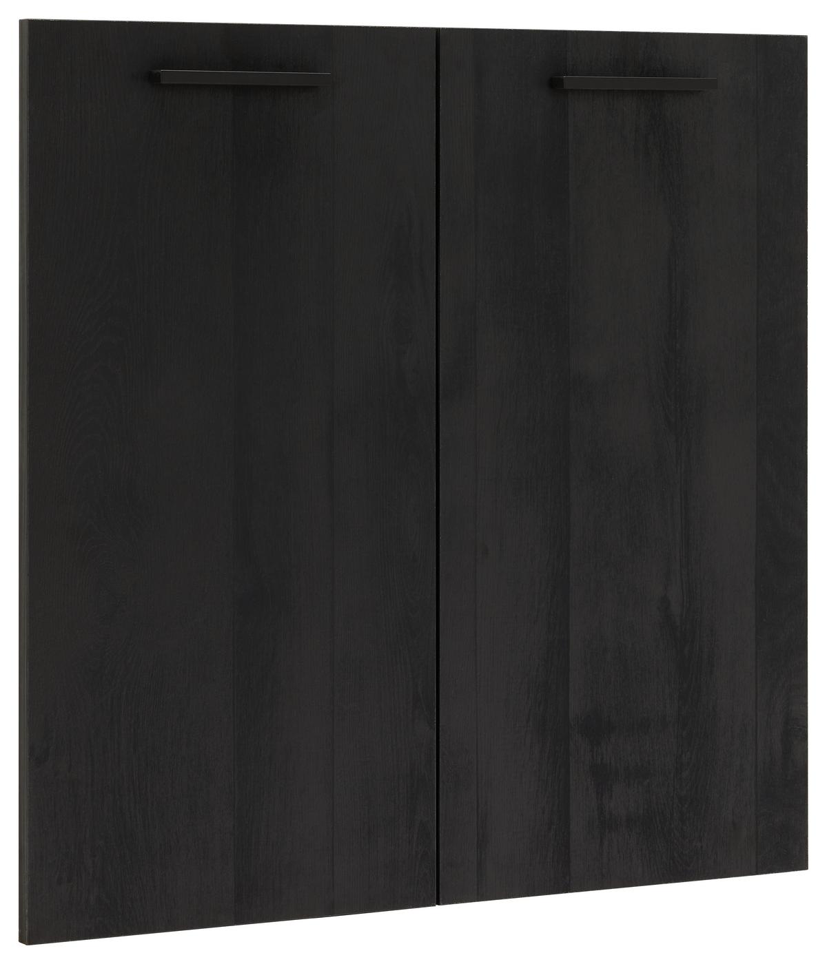 Türenset in Schwarz - Schwarz, MODERN, Holzwerkstoff/Metall (75/105/2cm) - Mömax