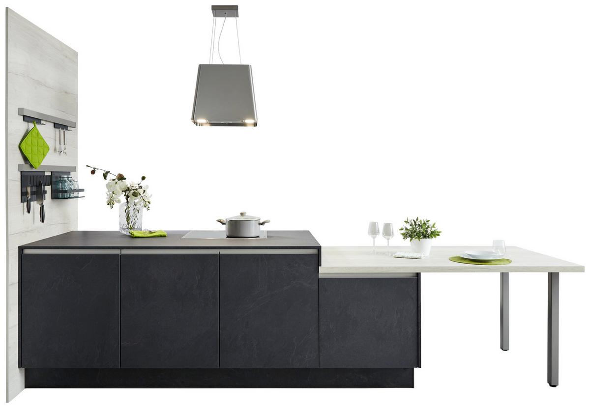 Planungsküche Stone Art Grau - Grau, Modern (340/262cm) - Nobilia