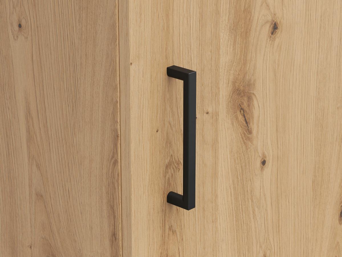 Komoda Multi - hrast Artisan/crna, Moderno, drvni materijal/plastika (45/115/40cm) - Modern Living