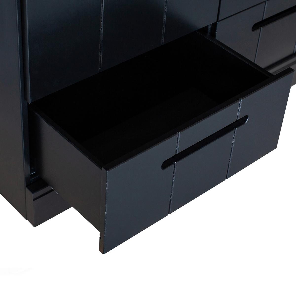 Drehtürenschrank Connect Schwarz - Schwarz, Design, Holz (140/195/53cm) - Livetastic