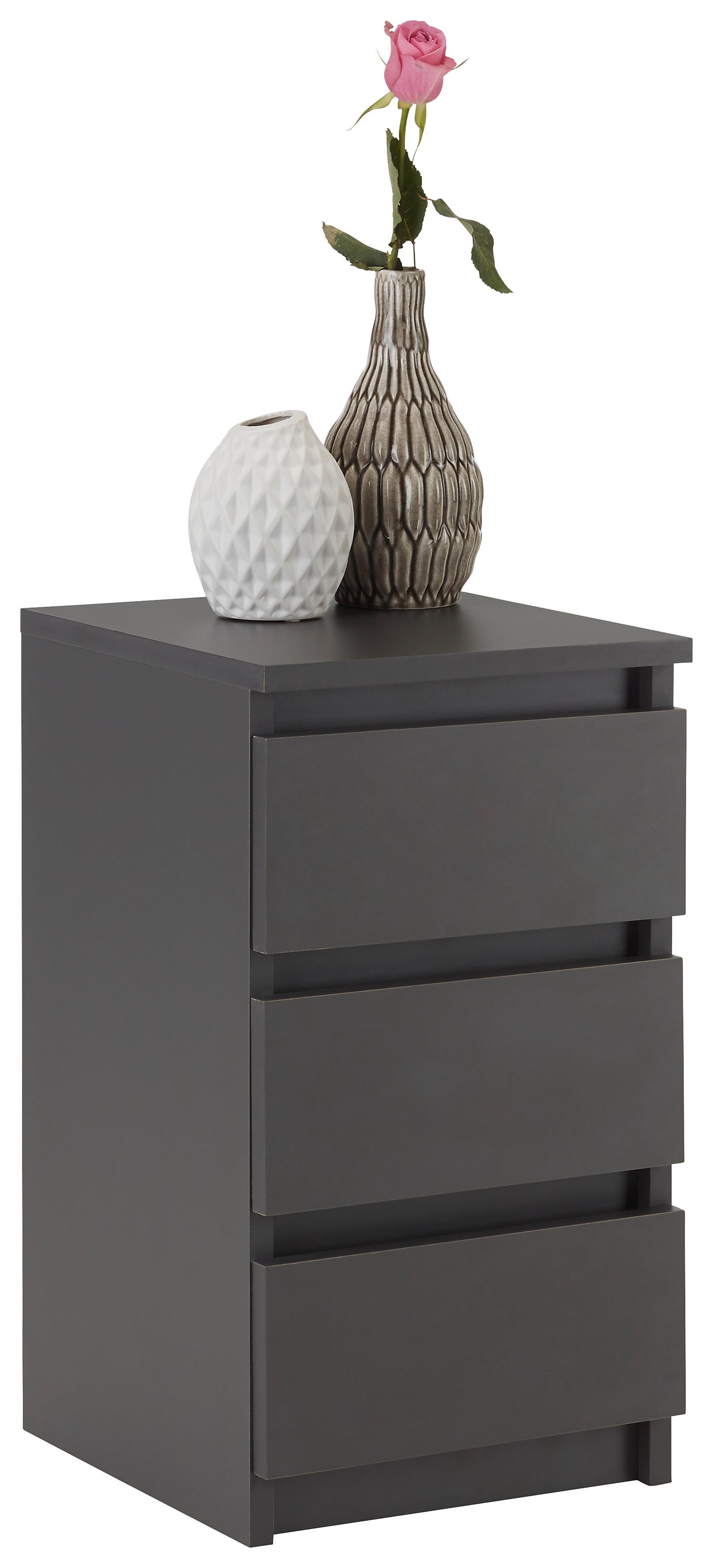 Nočna Omarica Ella, Antracit - antracit, Konvencionalno, leseni material (30/55/31cm)