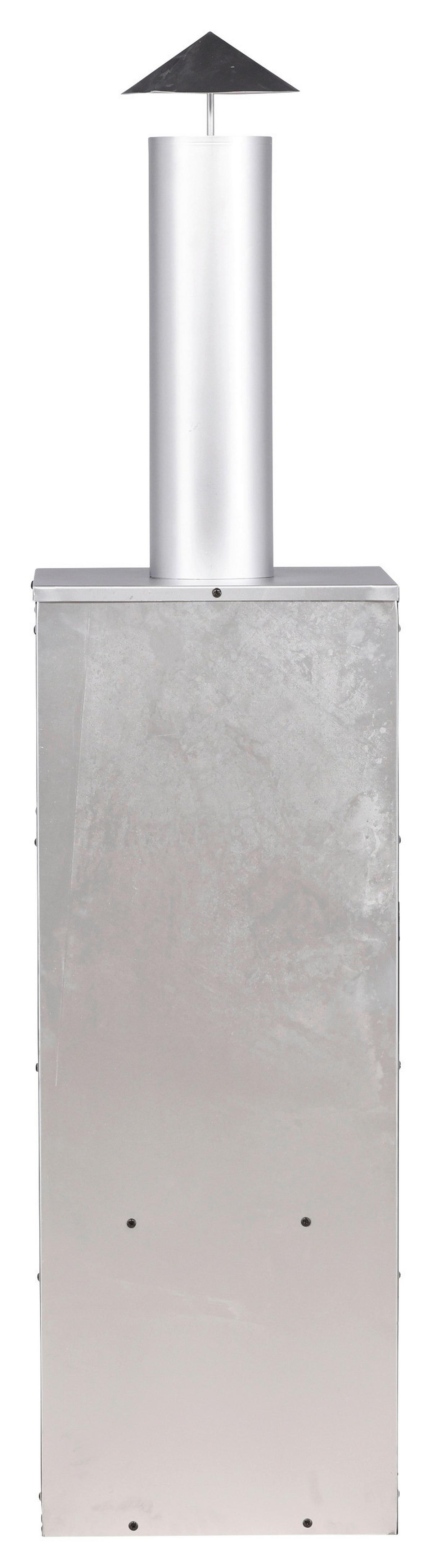 Feuerstelle Makarima ca. 45x199x45 cm Silber - Silberfarben, KONVENTIONELL, Metall (45/199/45cm) - Gardenson