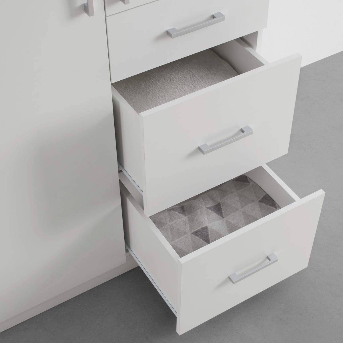 Drehtürenschrank Lasse 2T in Weiß ca. 90x197x55cm - Weiß, KONVENTIONELL, Holz (90/197/55cm) - Mömax