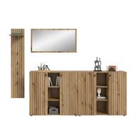 GARDEROBE STATION - Eichefarben, Design, Holzwerkstoff (258/192/37cm) - MID.YOU