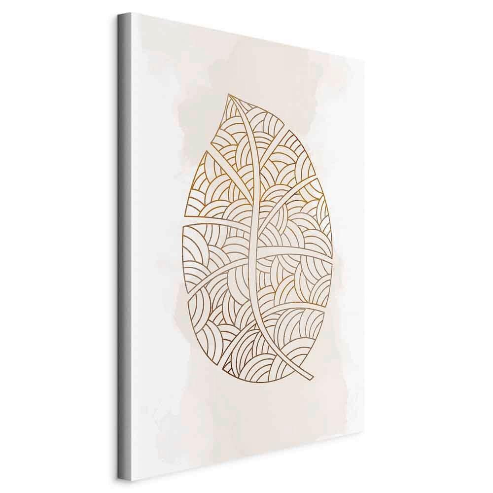 Slika Na Platnu Intricate Nature - zlate barve/bež, Basics, tekstil/leseni material (40/60/1,2cm) - artgeist