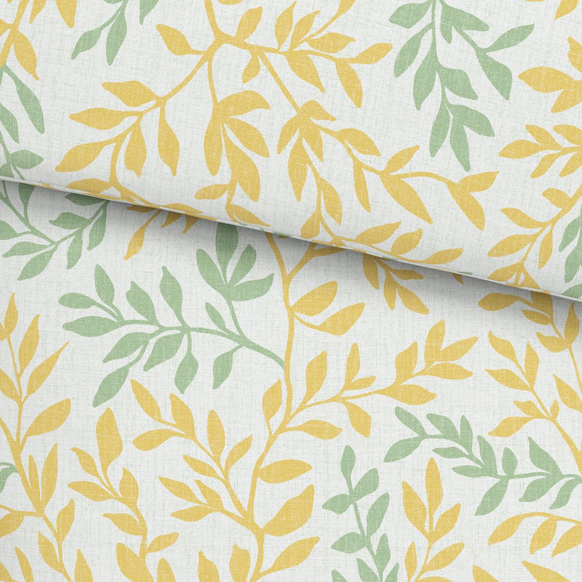 BETTWÄSCHESET SIGLINDE - Gelb/Grün, Konventionell, Textil (160/210cm) - Modern Living