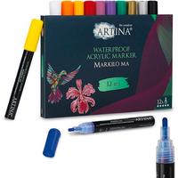 Markere acrilice Artina - lila/argintiu, Basics (15/11,2/3,9cm) - Premium Living