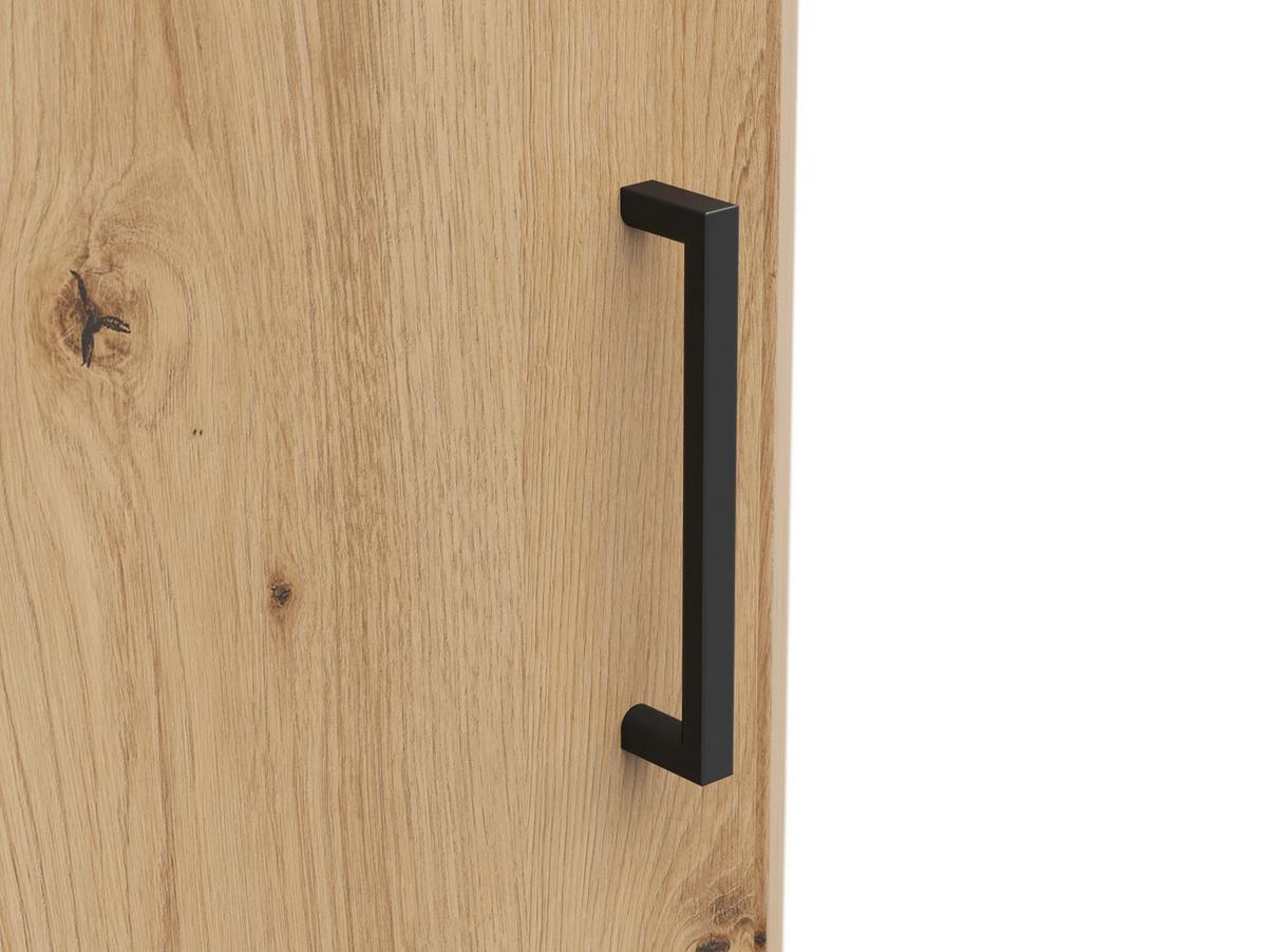 Eckschrank Multistauraum Eiche Artisan - Schwarz/Eiche Artisan, MODERN, Holzwerkstoff/Kunststoff (71,5/195/71,5cm) - Mömax