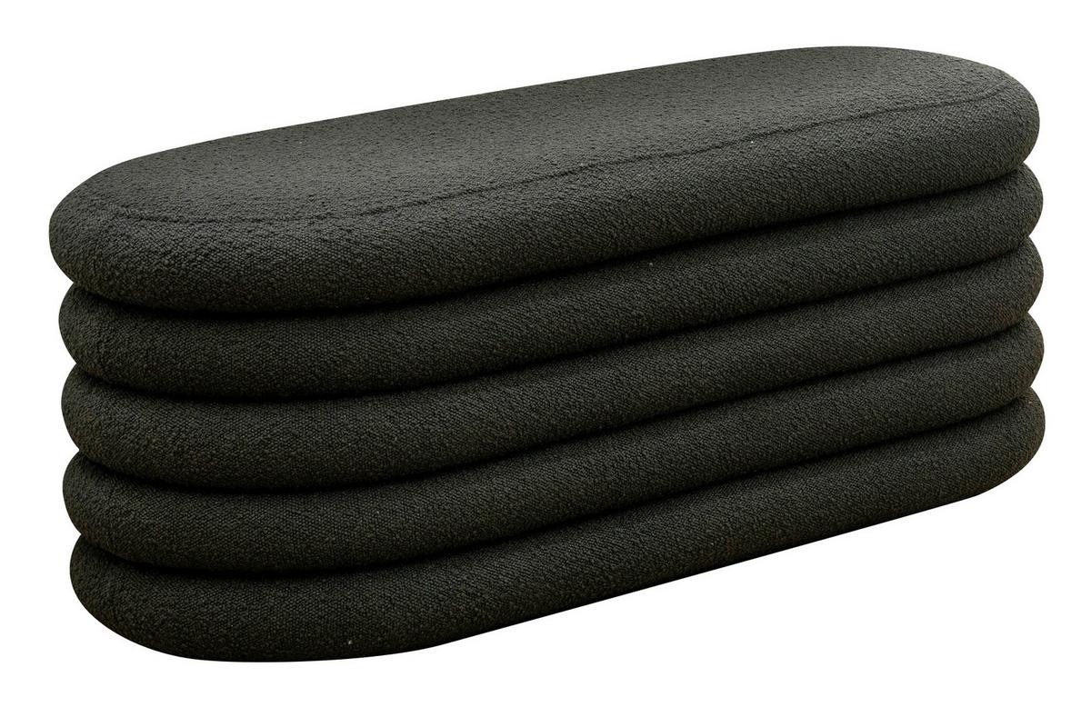 Klop Bouclé, Antracit - antracit, Moderno, tekstil (108/42/45cm) - Livetastic