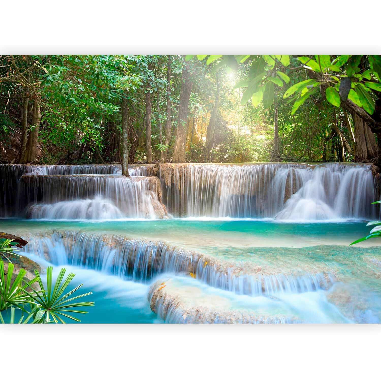 Fototapeta Awakening Of Nature, 400x280cm - svetlo modra/zelena, Basics, tekstil (400/280cm) - artgeist