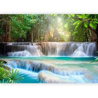 Fototapeta Awakening Of Nature, 400x280cm - svetlo modra/zelena, Basics, tekstil (400/280cm) - artgeist