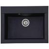 Einbauspüle Ohio ca. 66x21x50 cm Schwarz - Schwarz, Trend, Glas/Kunststoff (66/21/50cm) - Respekta