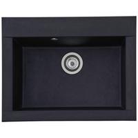 Pomivalno Korito Ohio, 66x50cm - črna, Trend, kamen/umetna masa (66/21/50cm) - Respekta