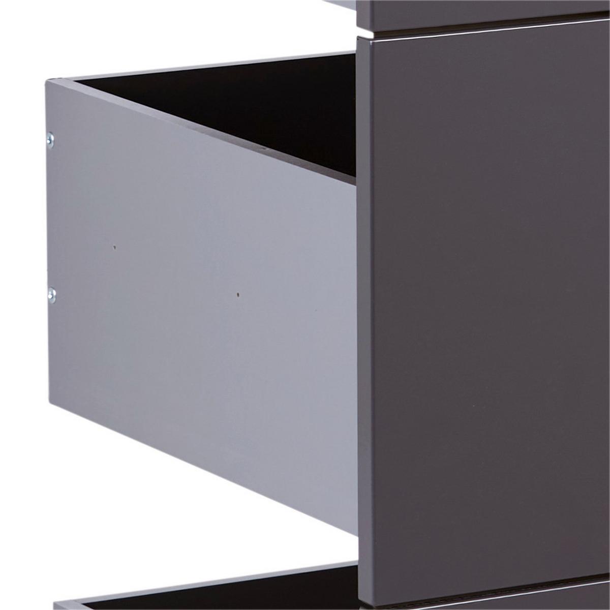 Schubladenset Unit in Anthrazit - MODERN, Holzwerkstoff (91/83/47cm) - Based