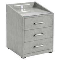 SZAFKA NOCNA MOON - kolor bagienny/kolor srebrny, Modern, materiał drewnopochodny/tworzywo sztuczne (47/61/46cm)