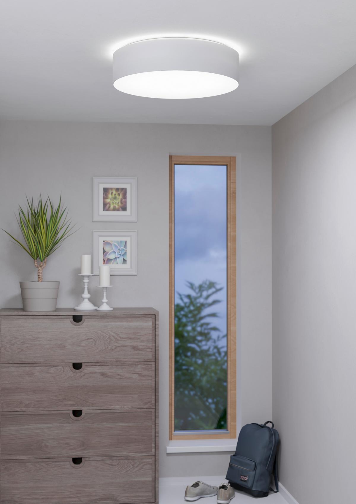 LED-Deckenleuchte  Romaro Weiß max. 35 Watt - Weiß, Basics, Metall (57/57/15cm) - Eglo