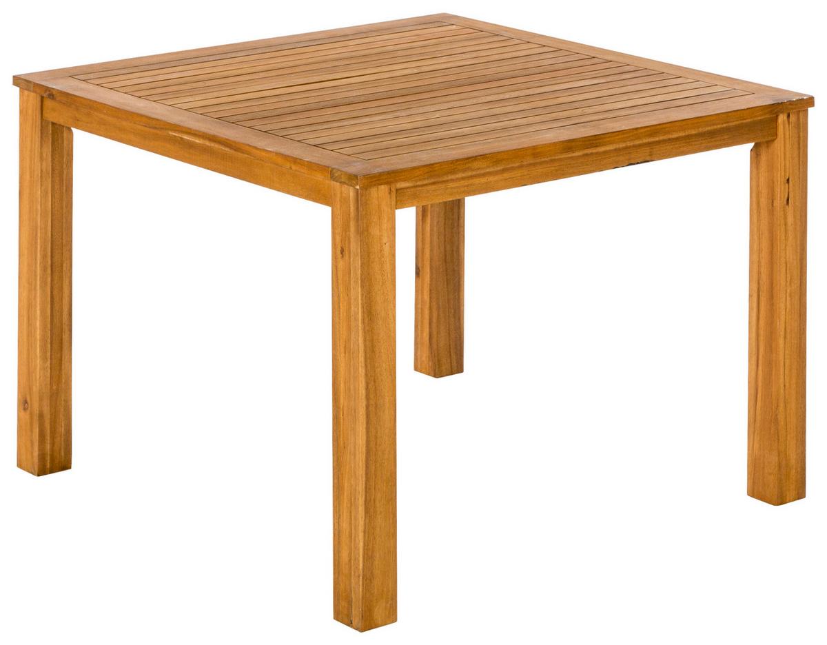 Gartentisch Paraiba Akazie Natur ca. 110x75x110cm - Akaziefarben, ROMANTIK / LANDHAUS, Holz (110/110/75cm) - Gardenson