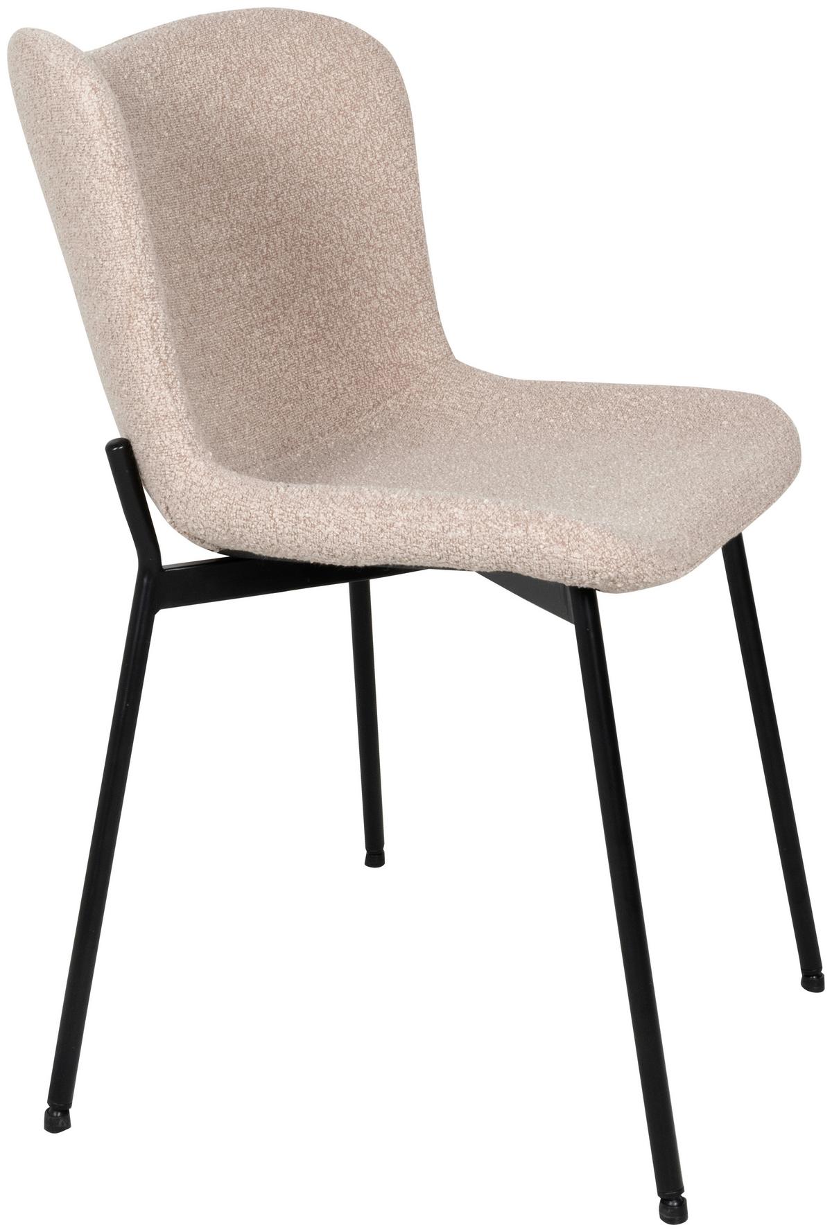 ZESTAW KRZESEŁ GAIL - czarny/kolor piaskowy, Design, metal/tkanina (51/78/58cm) - Novel