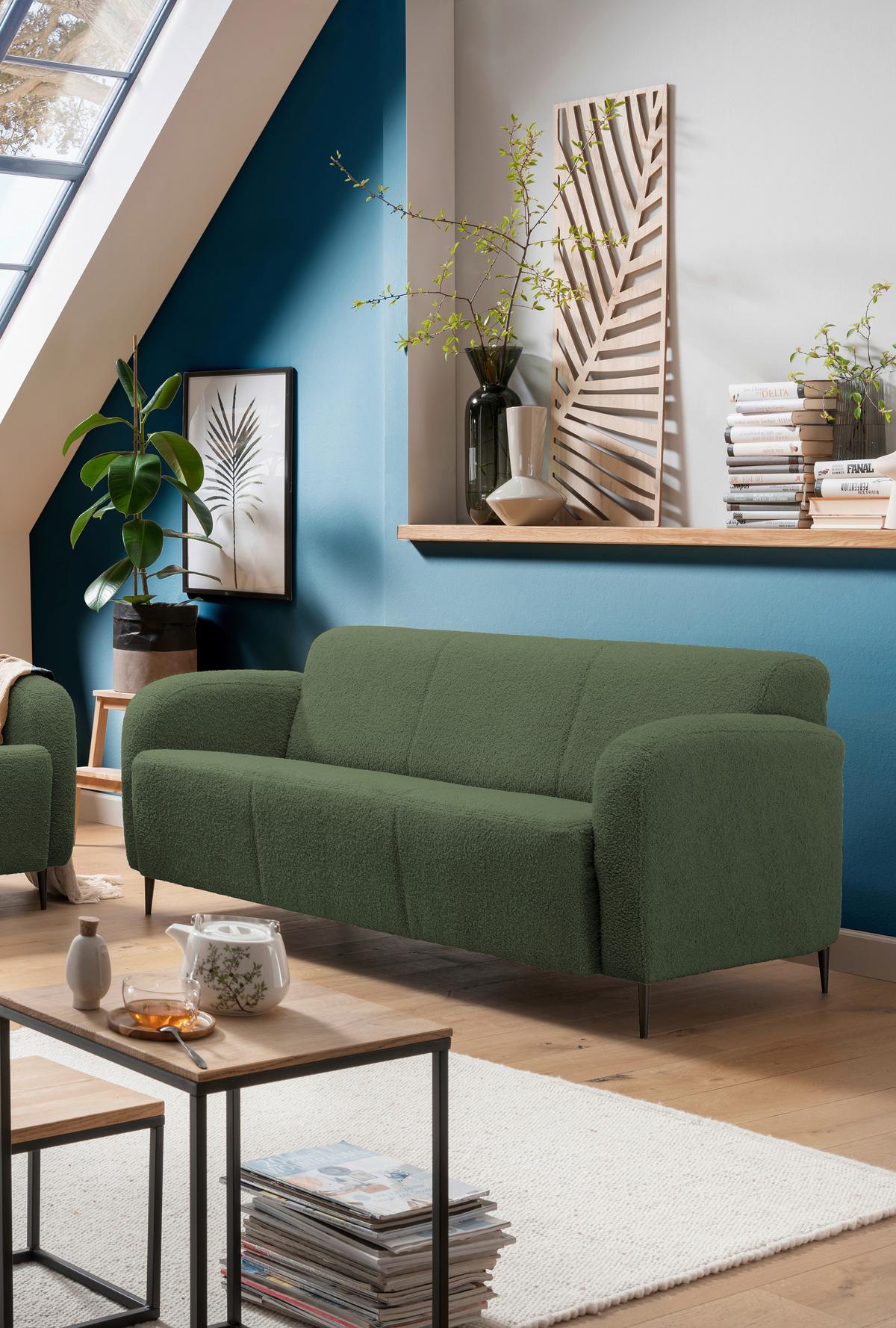 Trosjed Marone - tamno zelena/crna, Moderno, tekstil/metal (180/76/90cm) - Bessagi Home