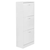 Schuhkipper Bella ca.50x125x24cm Weiß - Silberfarben/Weiß, KONVENTIONELL, Holzwerkstoff/Metall (50/125/24cm) - MID.YOU