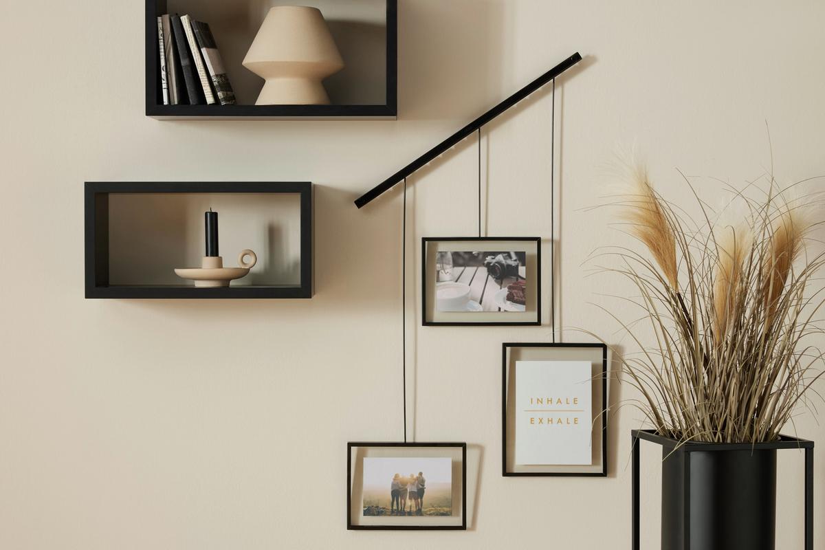 BILDERRAHMEN TRES - Schwarz, Glas/Metall (67/45,72/2,54cm) - Modern Living