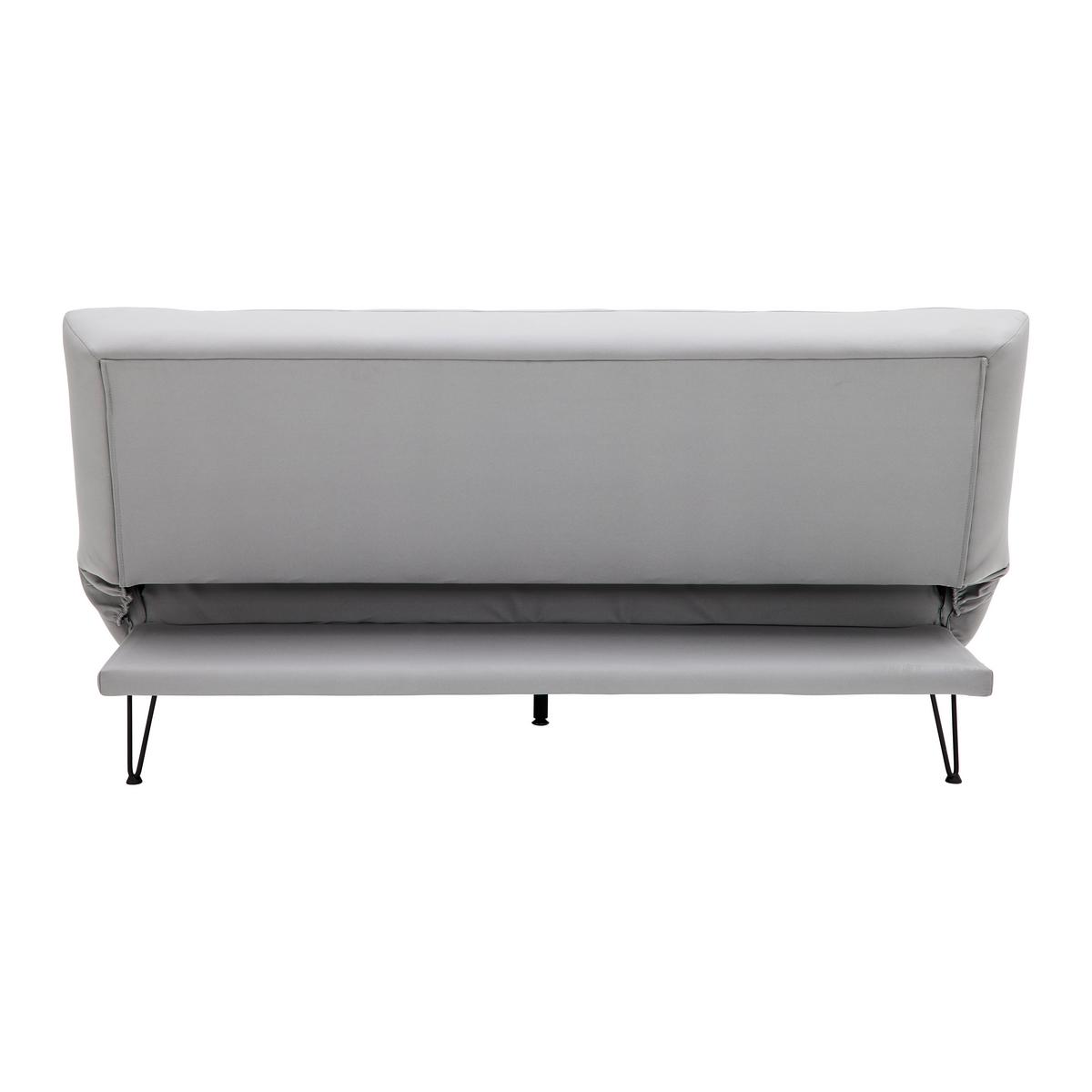 Schlafsofa Geli Hellgrau Webstoff - Hellgrau/Schwarz, MODERN, Holz/Textil (192/88/97cm) - Bessagi Home