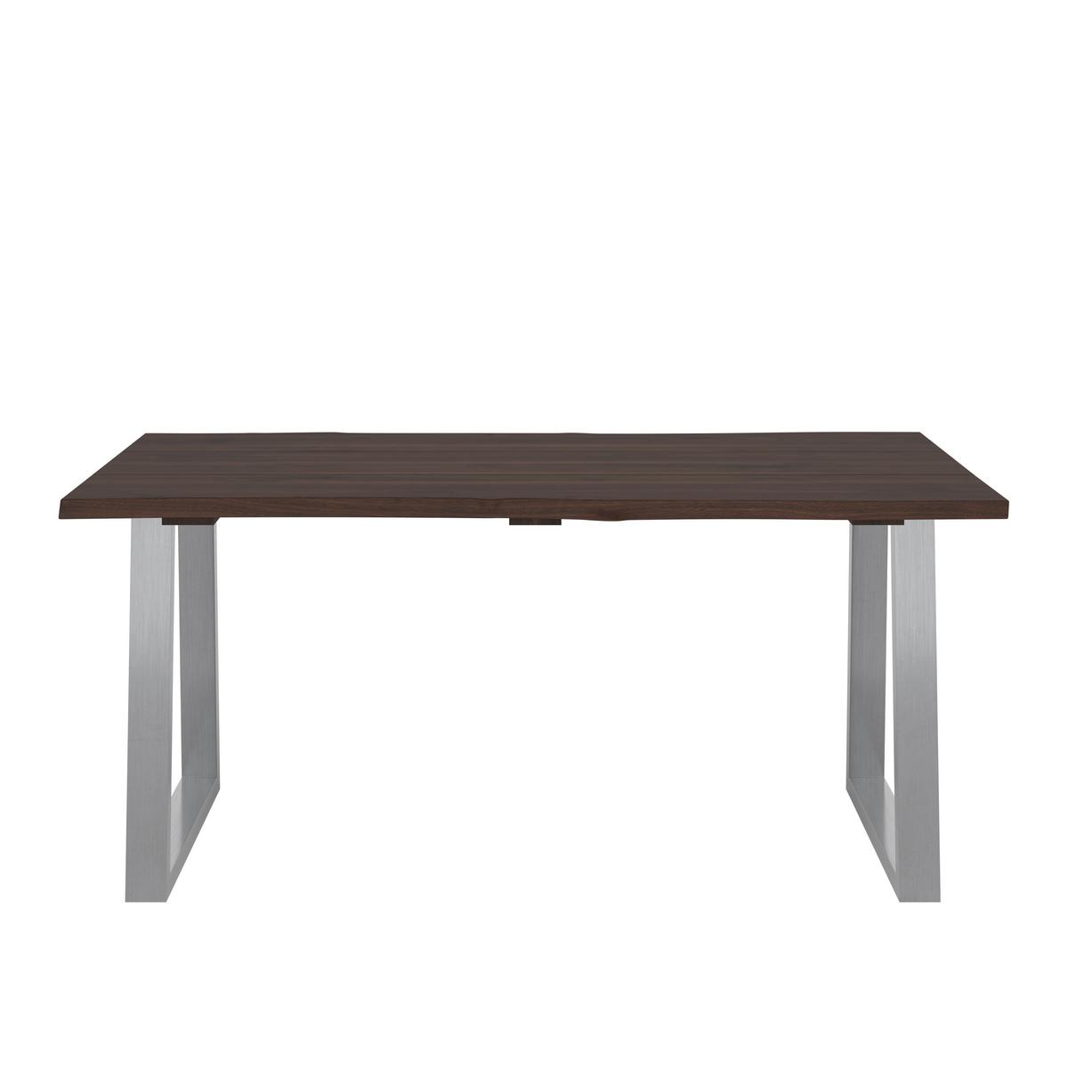 Gartentisch Christopher in Akaziefarben - Edelstahlfarben/Akaziefarben, Natur, Holz/Metall (180/100/76cm) - Mömax