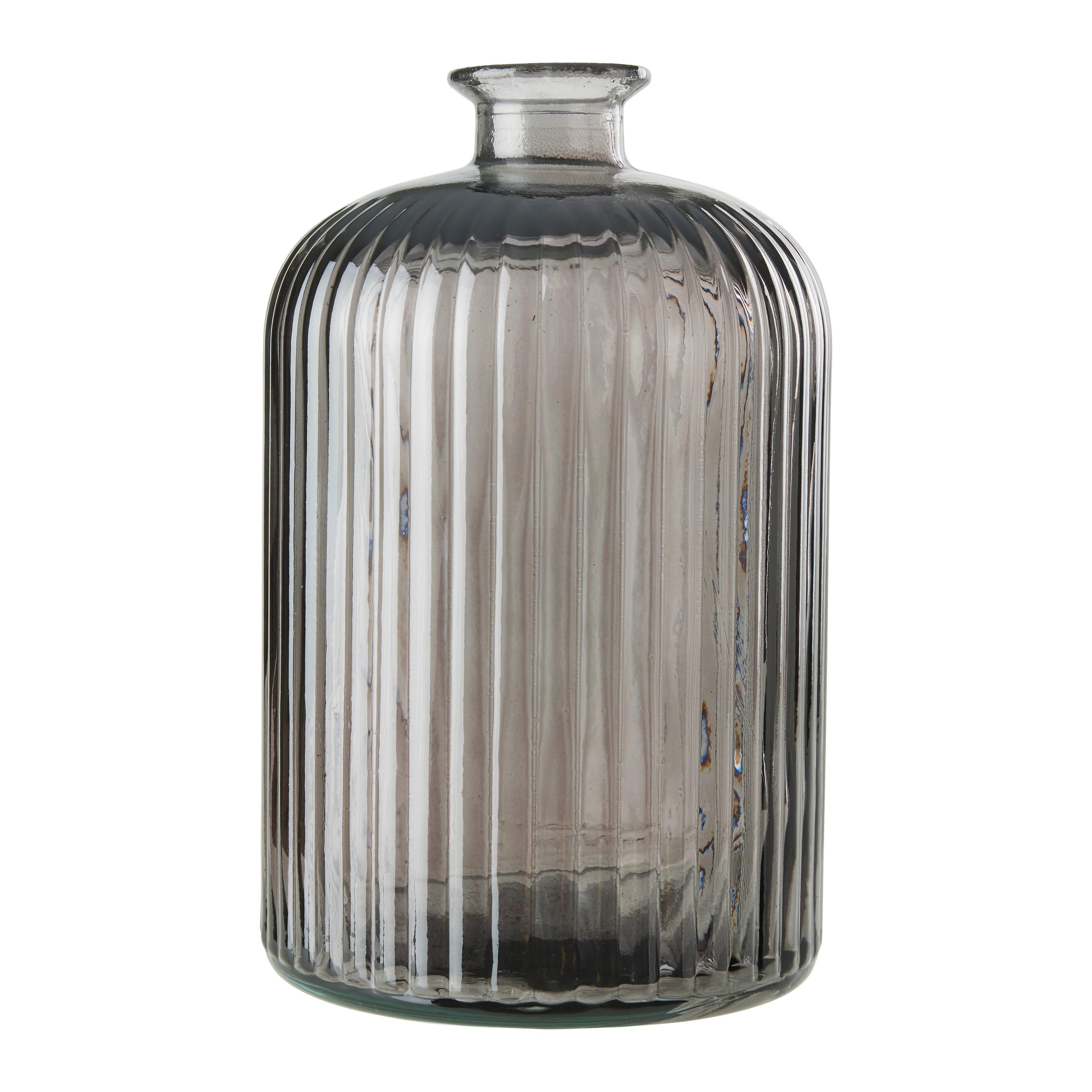 Vase Daroca Hellgrau Ø ca. 14,5cm - Hellgrau, MODERN, Glas (14,5/23cm) - Mömax