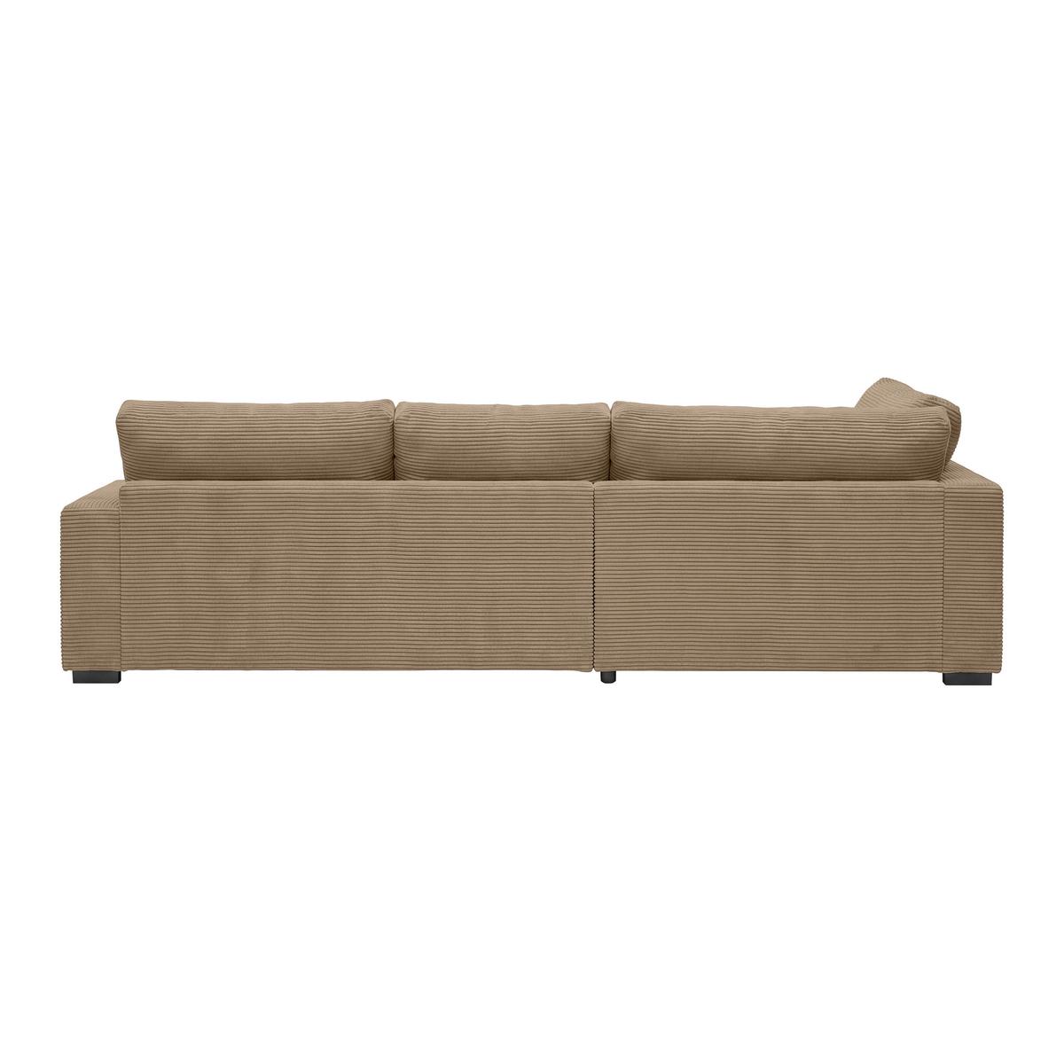 Ecksofa Pedro Karamell - Karamell/Schwarz, MODERN, Kunststoff/Textil (190/300cm) - Mömax