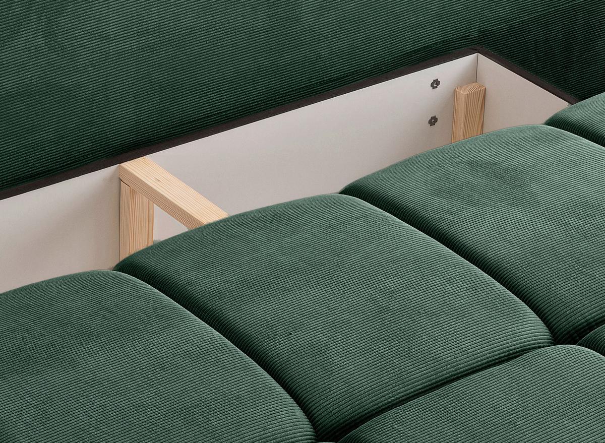 Schlafsofa Lauder Smaragdgrün - Smaragdgrün/Schwarz, Basics, Holz/Kunststoff (207/93/105cm) - MID.YOU