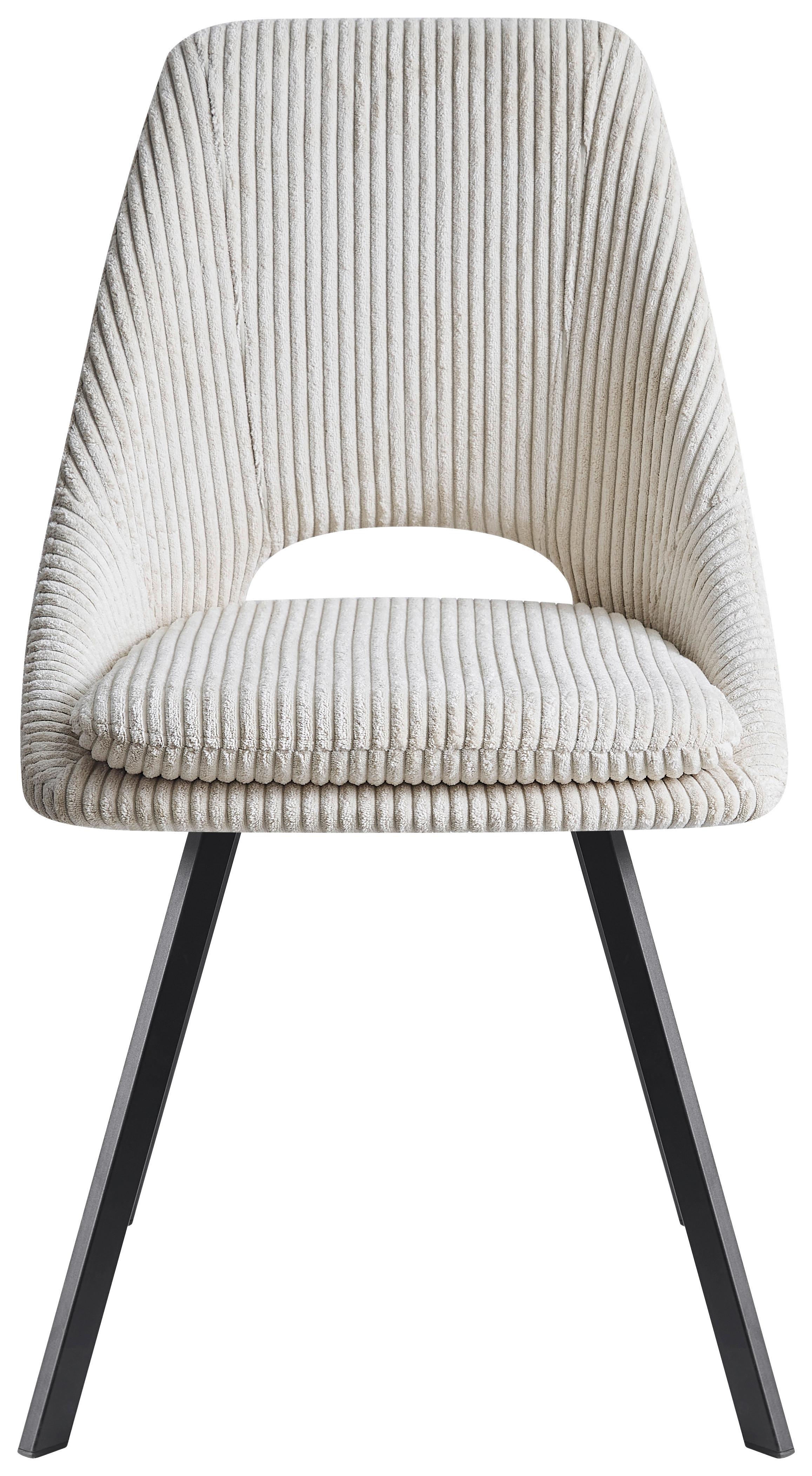 KRZESŁO FLAVIO  -EXKLUSIV- - beżowy/czarny, Design, metal/tkanina (48/85/56cm) - Carryhome