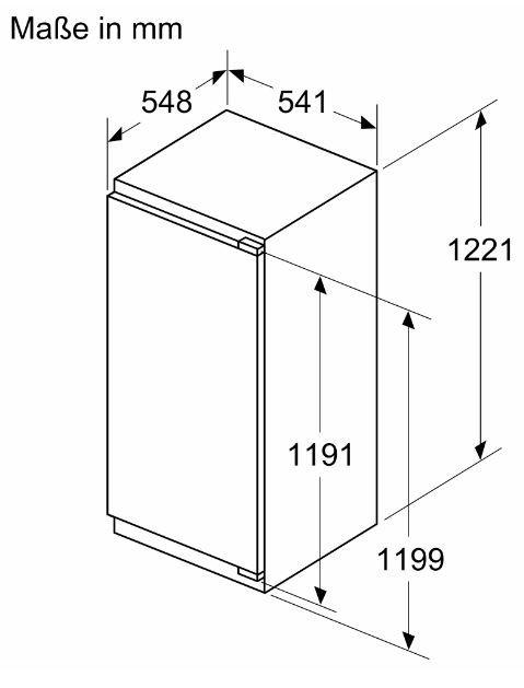 Kühlschrank KIL42SFE0 Festtürtechnik - Weiß, MODERN (54,1/122,1/54,8cm) - Bosch