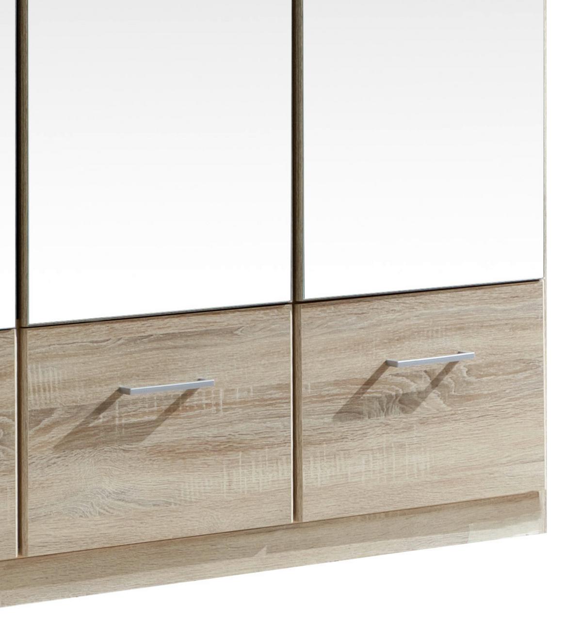 Ormar S Klasičnm Vratima Imago - boje hrasta/boje aluminija, Konvencionalno, staklo/drvni materijal (135/199/58cm) - Modern Living