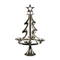 Kerzenhalter Tanny in Silberfarben - Silberfarben, Trend, Metall (27/55cm) - P & B