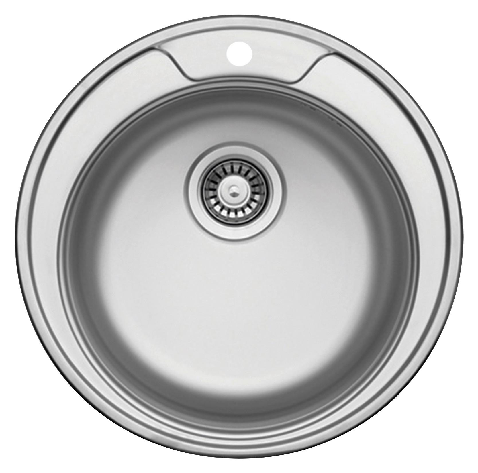 Spüle Basic Round45S, aus Edelstahl - Edelstahlfarben, Metall (49cm) - HKT