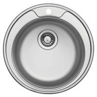 Spüle Basic Round45S, aus Edelstahl - Edelstahlfarben, Metall (49cm) - HKT