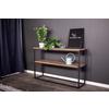BEISTELLTISCH RISE - Schwarz/Braun, Design, Holzwerkstoff/Metall (110/30/80cm) - Livetastic