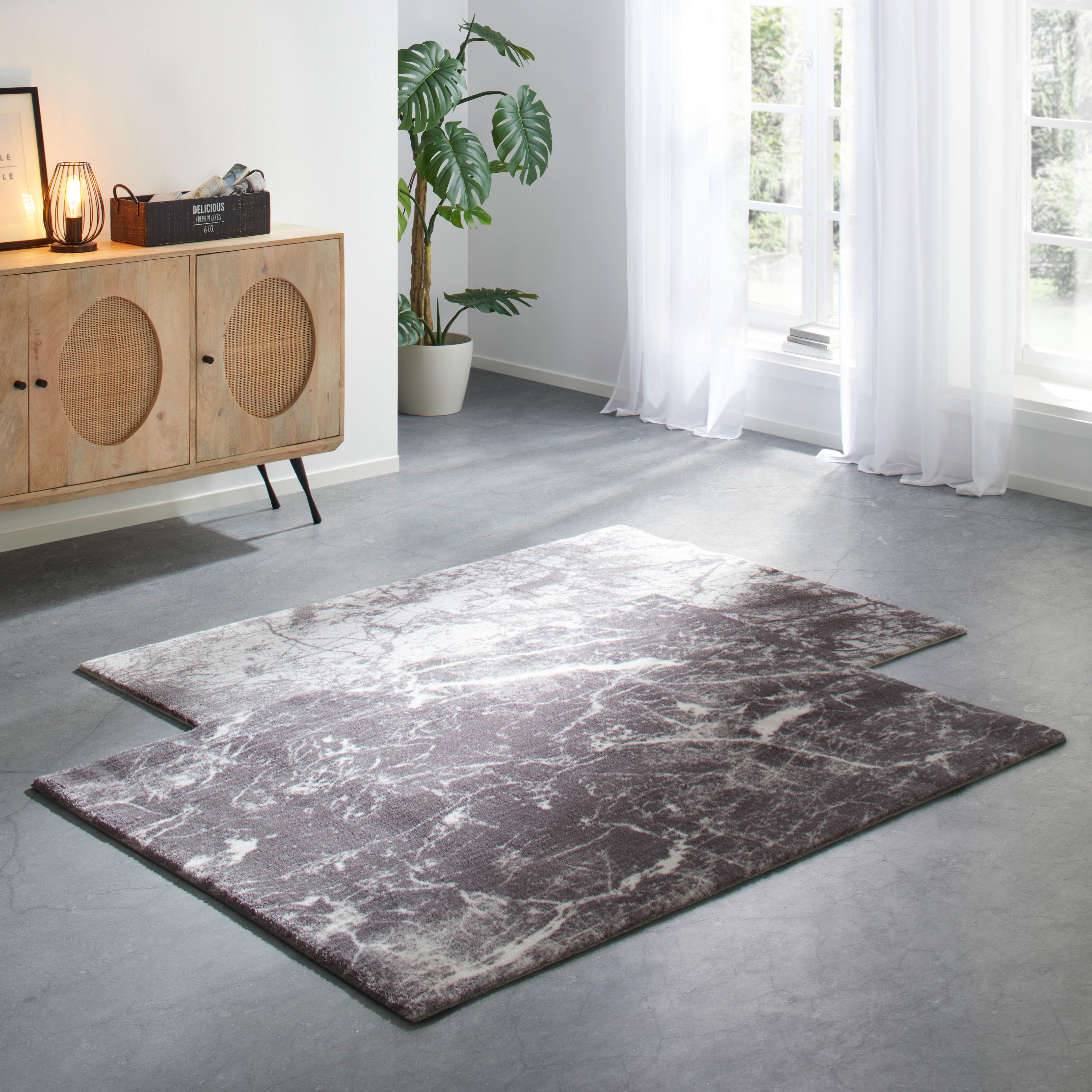 Webteppich Nemos 1 in Schwarz ca.60x110cm - Anthrazit, Modern, Kunststoff (60/110cm) - Modern Living