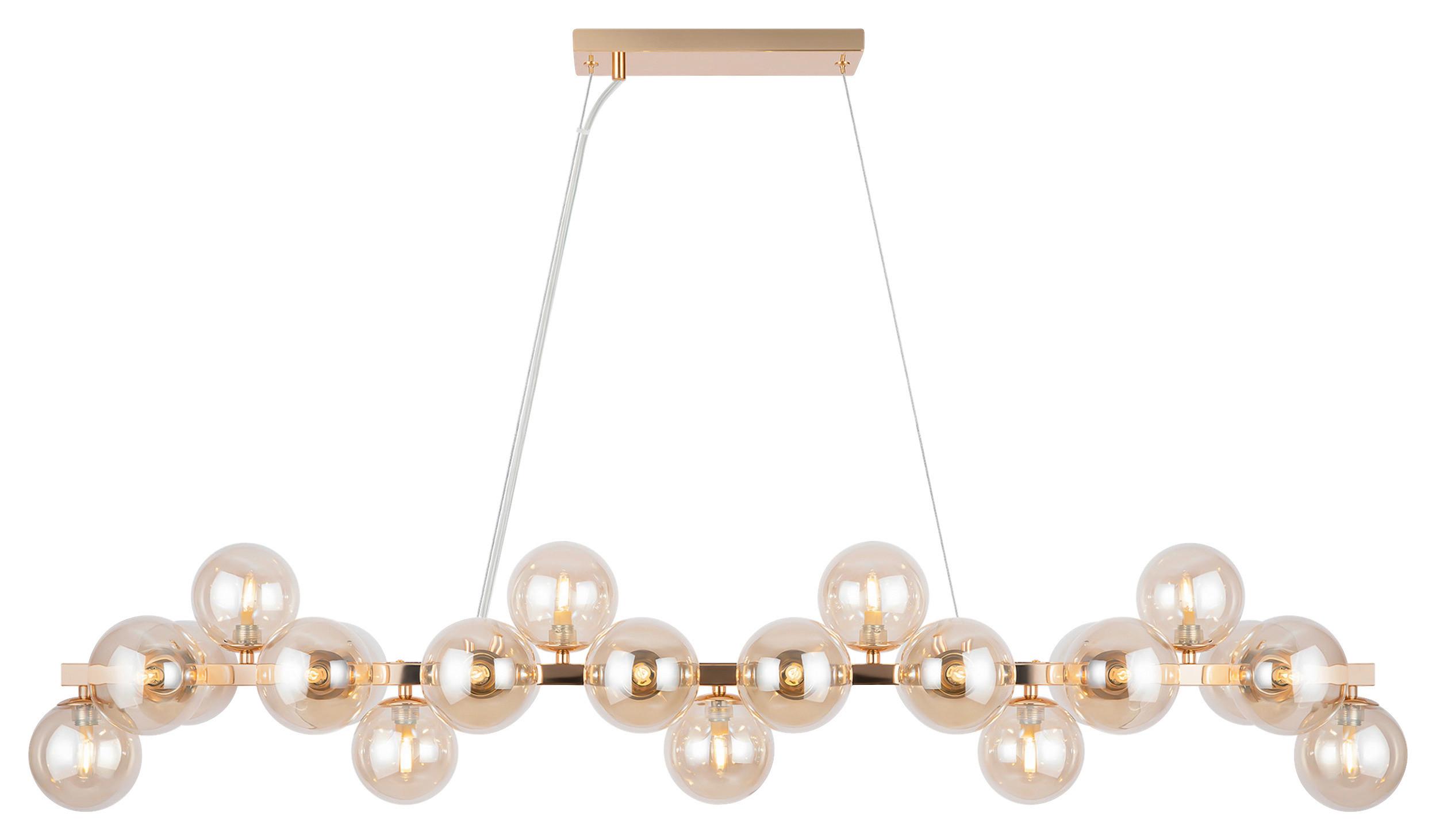 Pendelleuchte Dallas Goldfarben max. 28 Watt - Goldfarben, Trend, Glas/Metall (23,8/22,8/123,5cm) - MAYTONI
