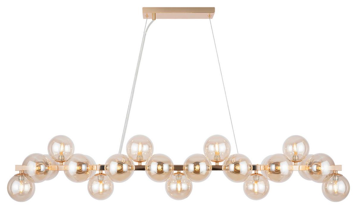 Pendelleuchte Dallas Goldfarben max. 28 Watt - Goldfarben, Trend, Glas/Metall (23,8/22,8/123,5cm) - MAYTONI