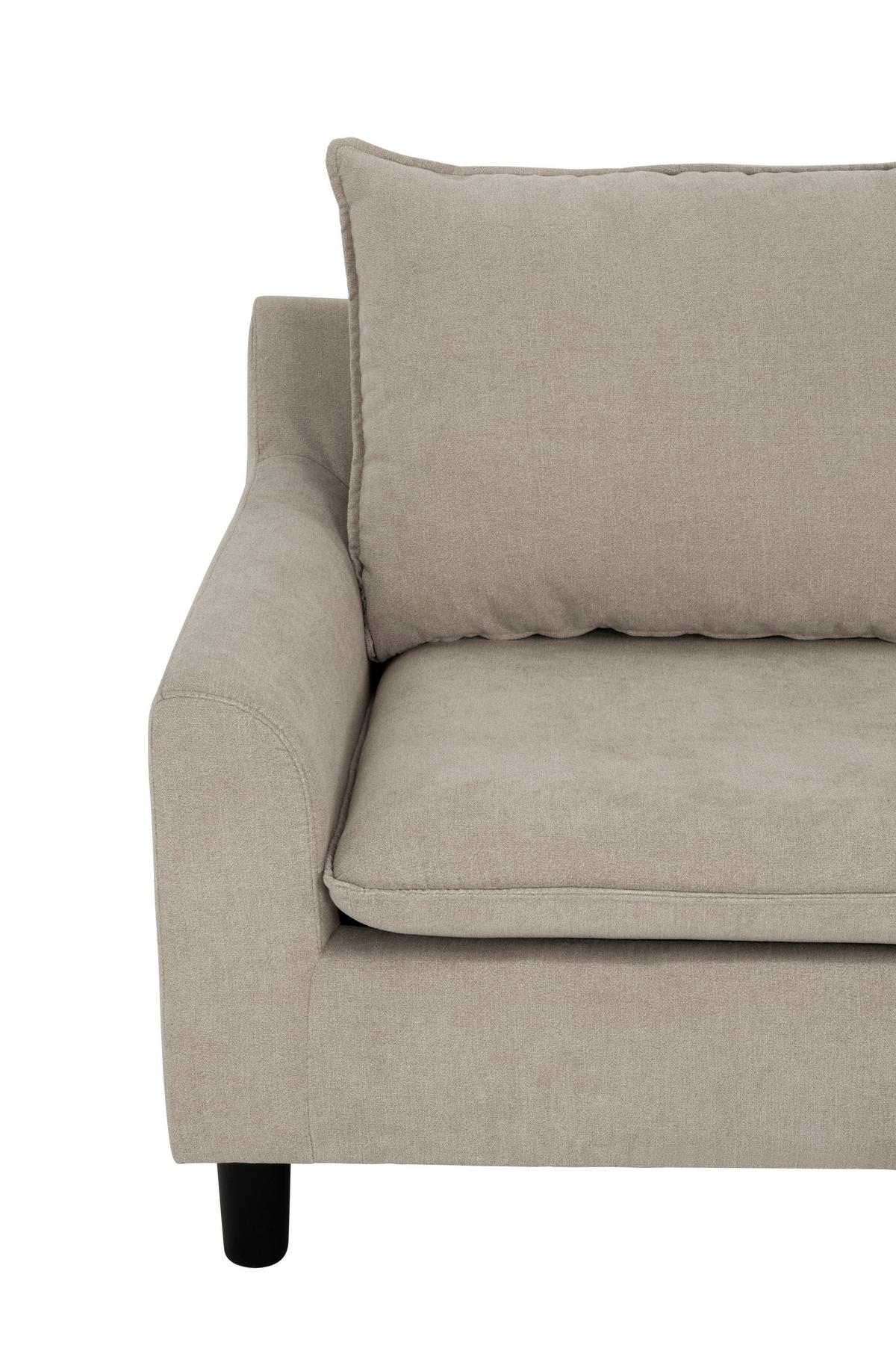 Sedežna Garnitura Milly, Bež - črna/bež, Moderno, umetna masa/tekstil (207/138cm) - P & B