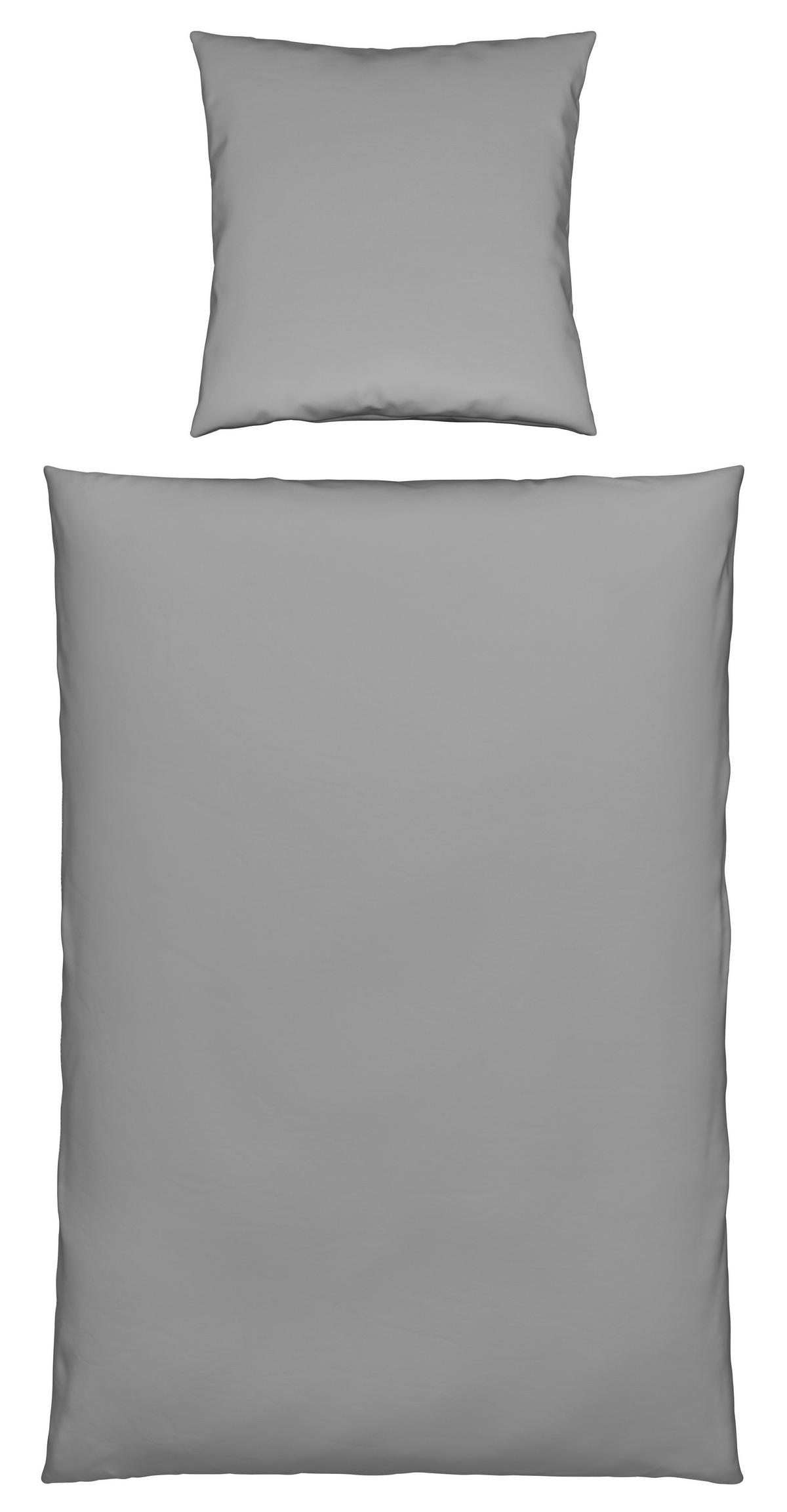 Bettwäsche Bio-Anna Platinfarben ca. 135x200cm - Platinfarben, Natur, Textil (135/200cm) - ecoTree